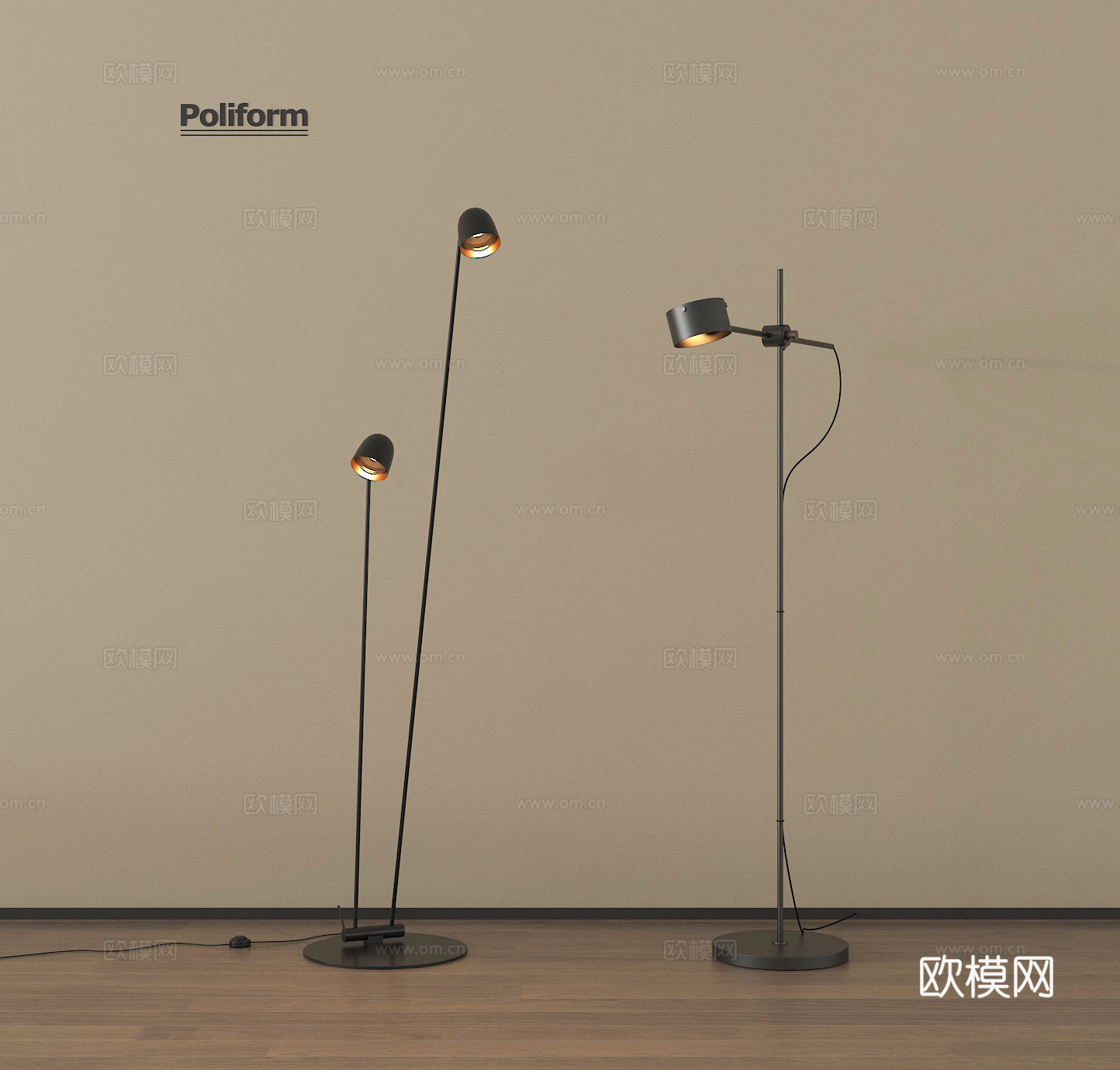 中古落地灯 装饰灯 艺术灯su模型