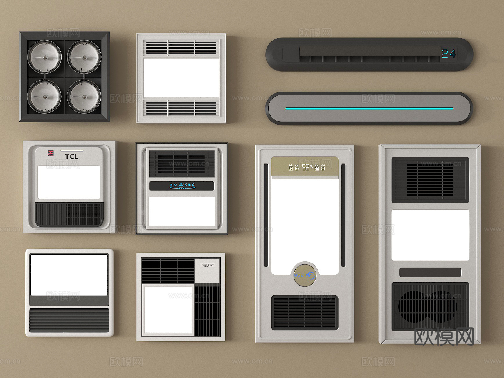 现代浴霸3d模型下载