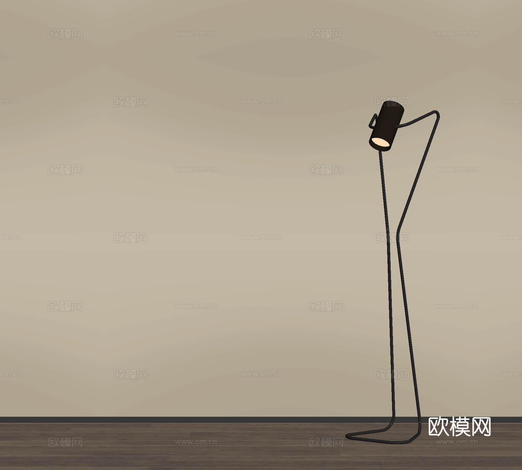 现代落地灯 客厅落地灯 金属落地灯su模型
