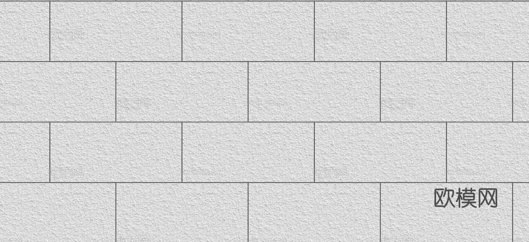 现代无缝浅色工字拼真石漆 外墙漆 砂岩漆贴图