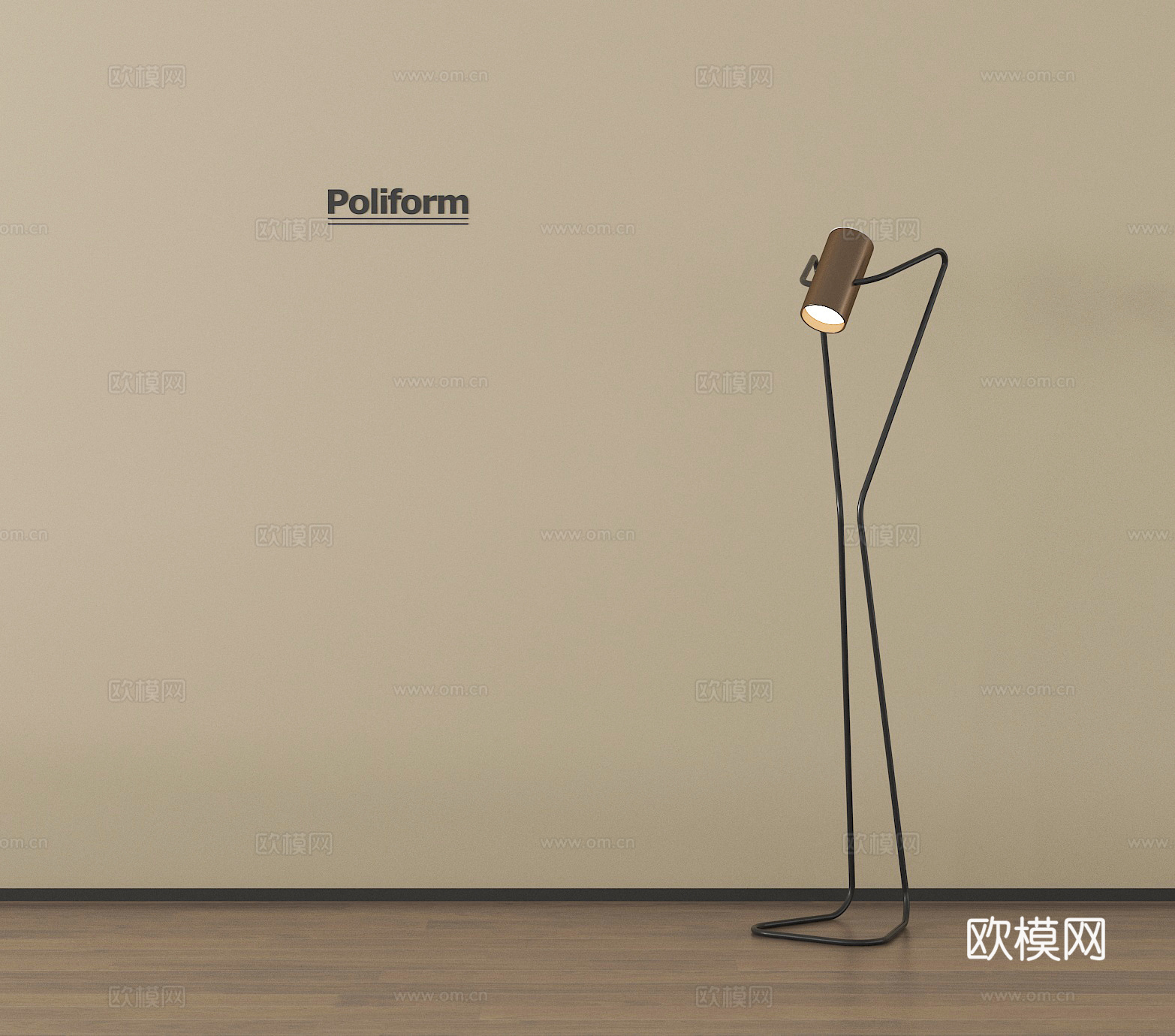 现代落地灯 客厅落地灯 金属落地灯3d模型下载