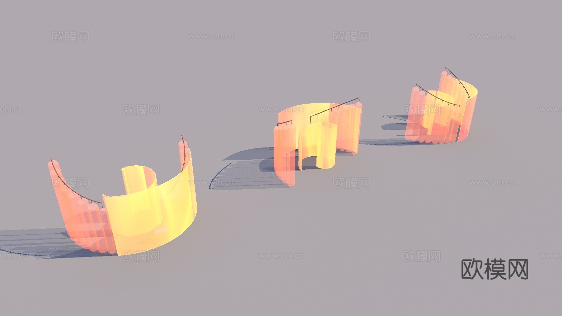 景观小品  廊架3d模型