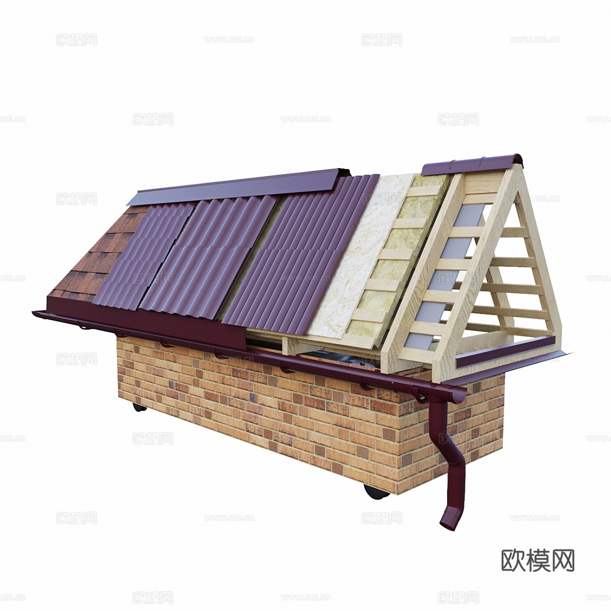 展位屋顶类型3d模型下载