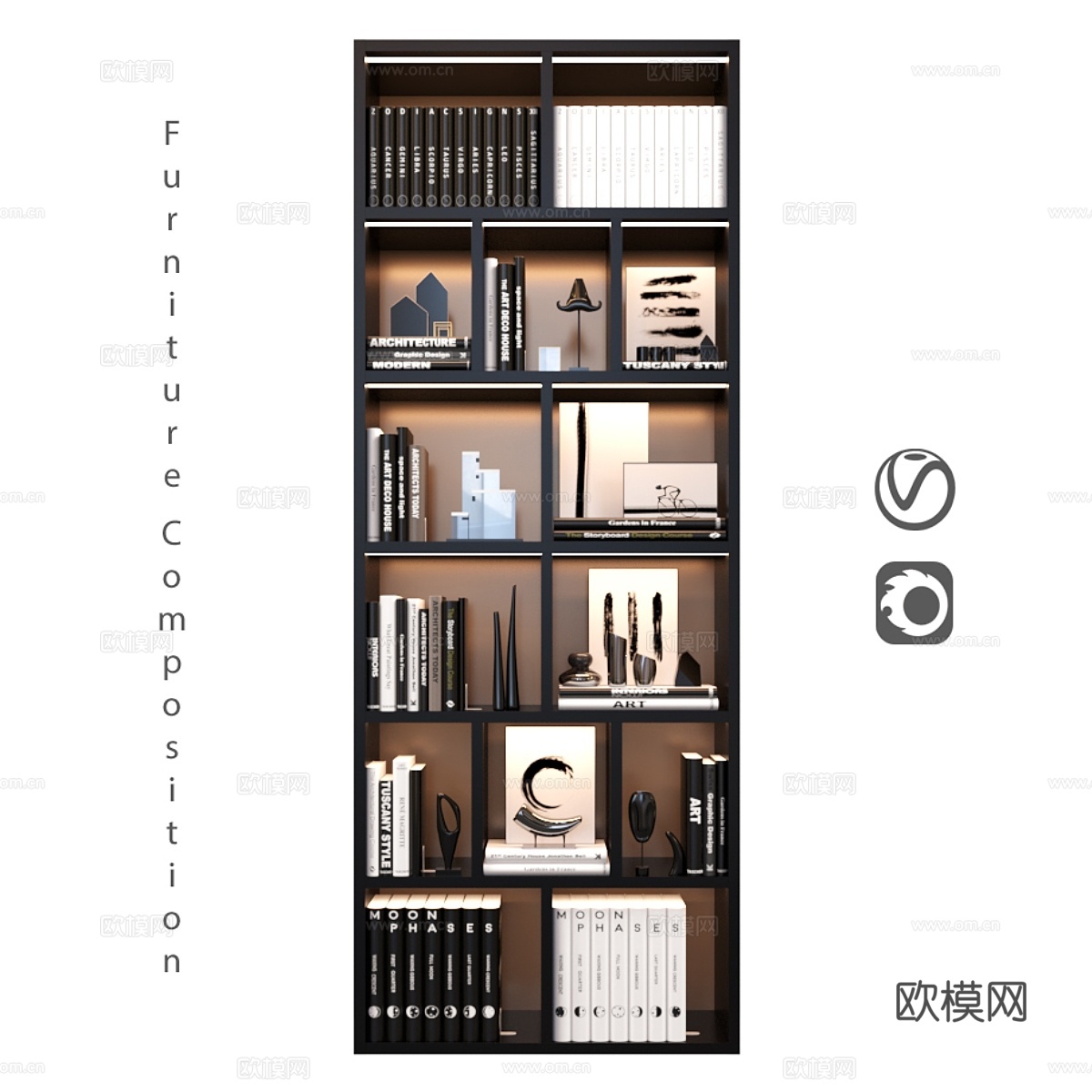 家具组合 353d模型下载