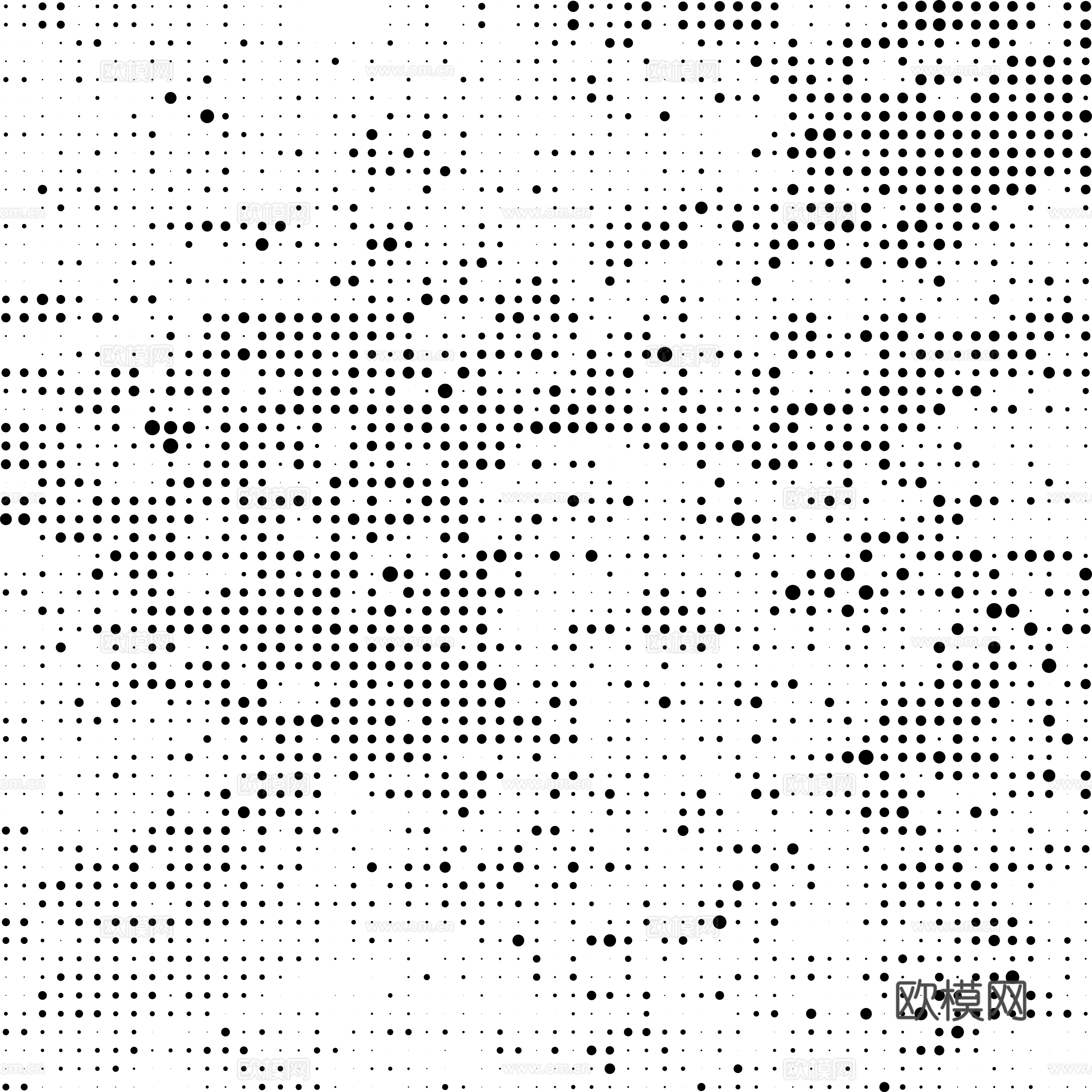 黑白圆形渐变凹凸穿孔铝板贴图