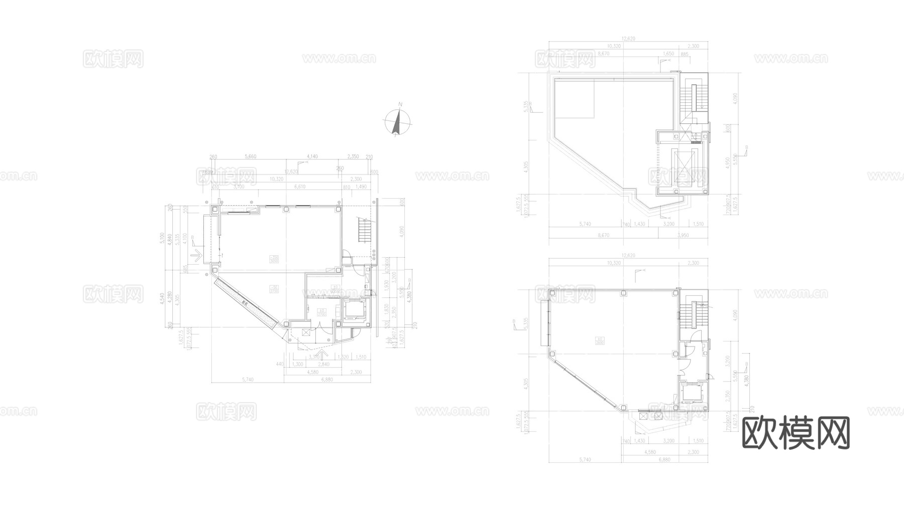 高层建筑公寓 商业建筑 高层住宅  写字楼cad施工图