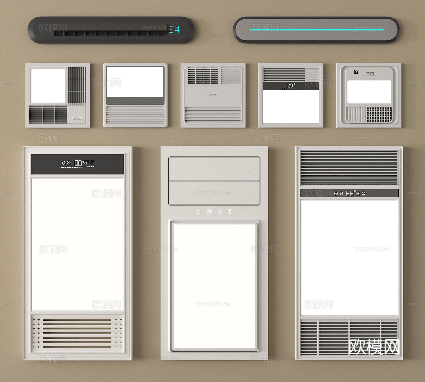 现代浴霸3d模型下载
