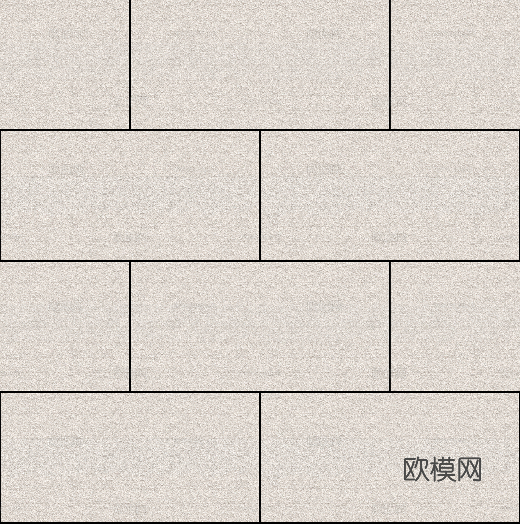 现代无缝工字拼米黄色真石漆 外墙漆贴图