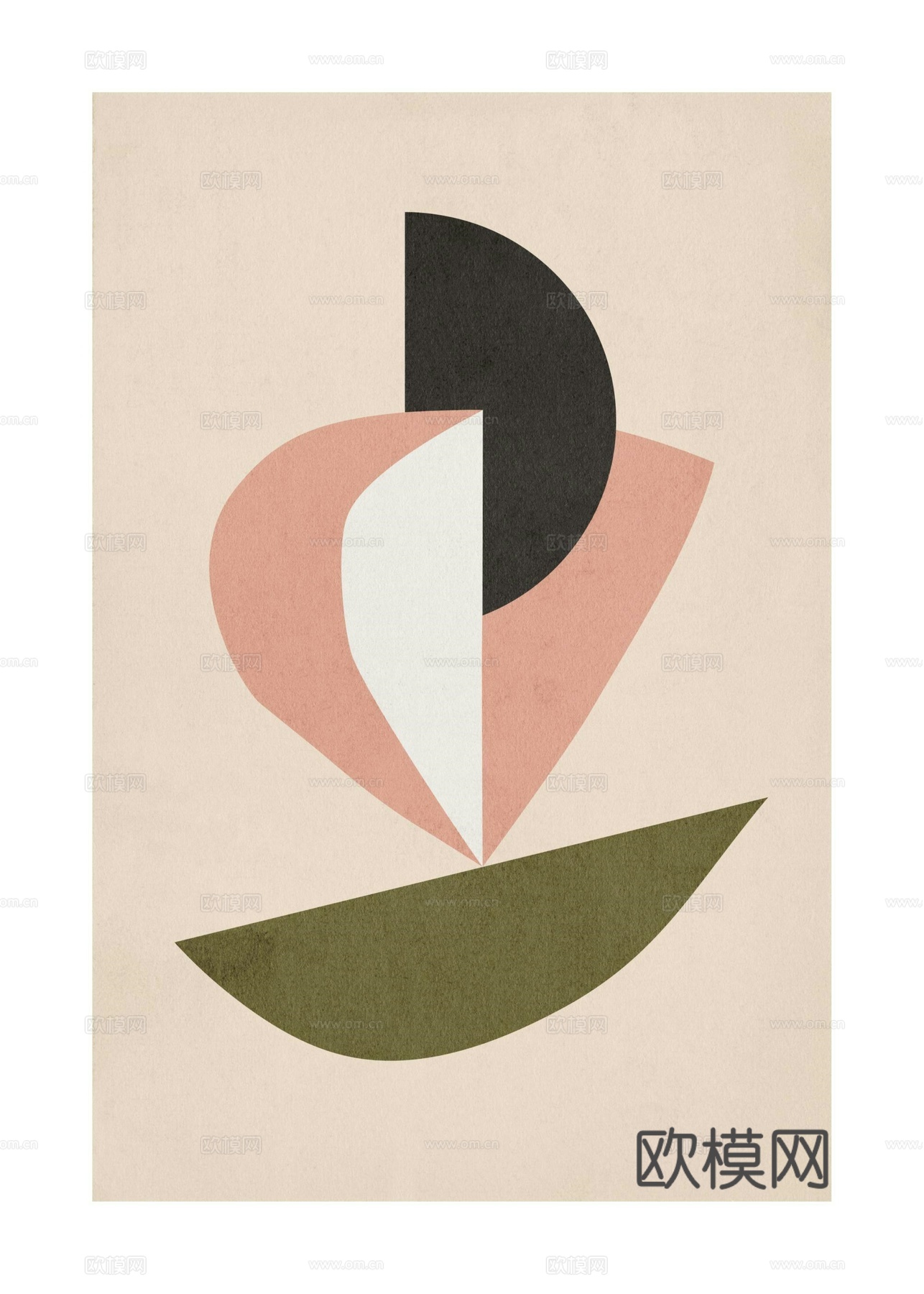 中古风现代复古挂画 简约挂画 艺术挂画 彩色挂画下载