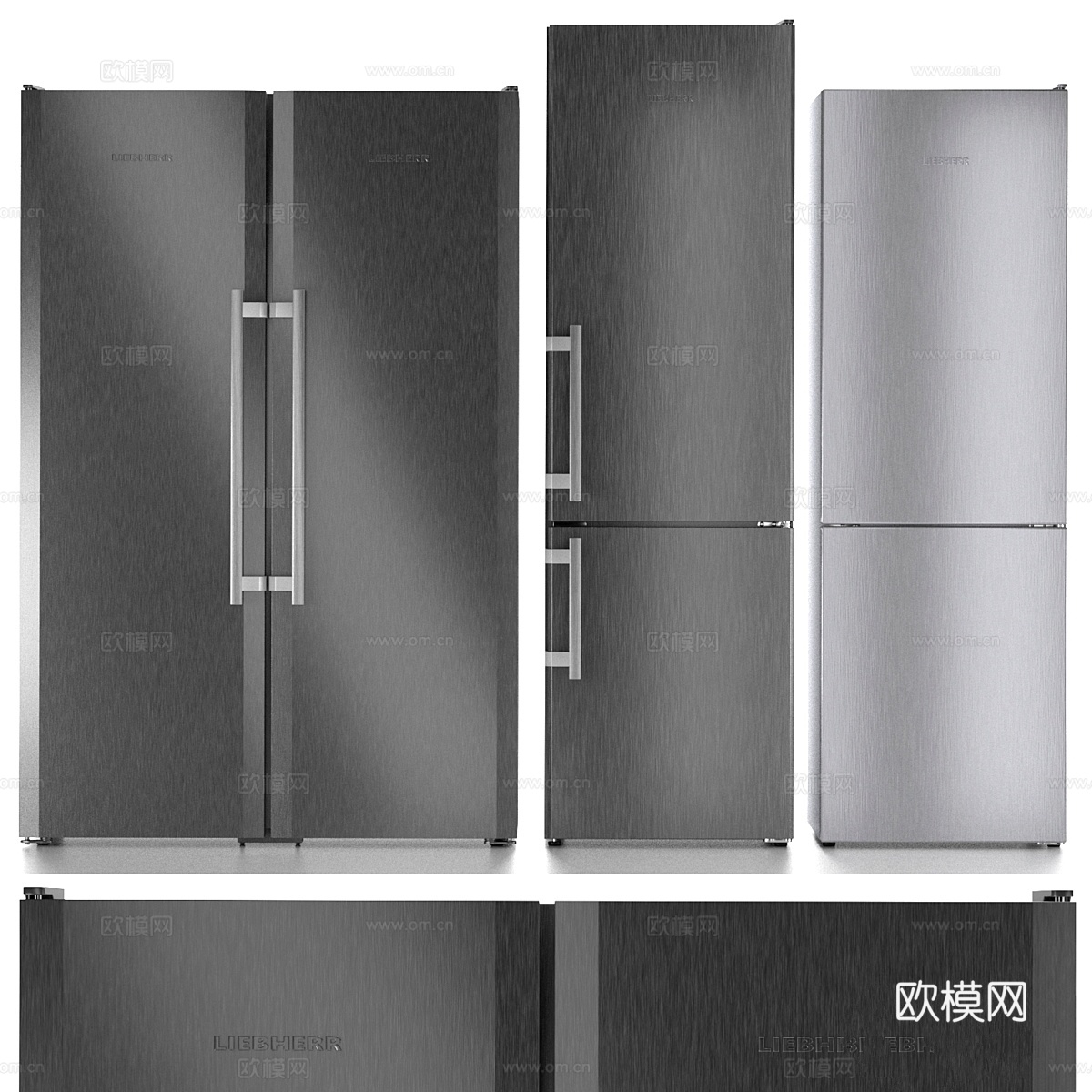 利勃海尔冰箱套装43d模型