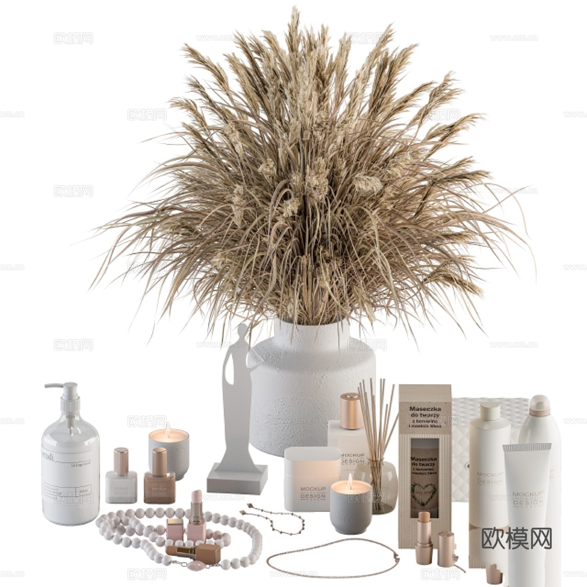 花束套装浴室配件套装3d模型下载