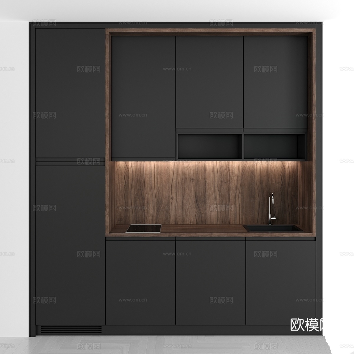小型现代厨房653d模型