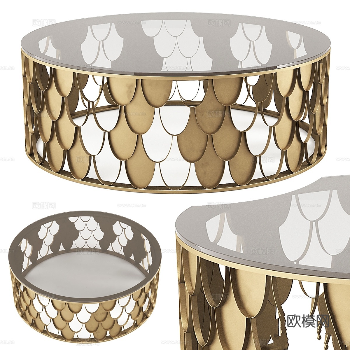 EICHHOLTZ品牌L INDISCRET咖啡桌3d模型下载