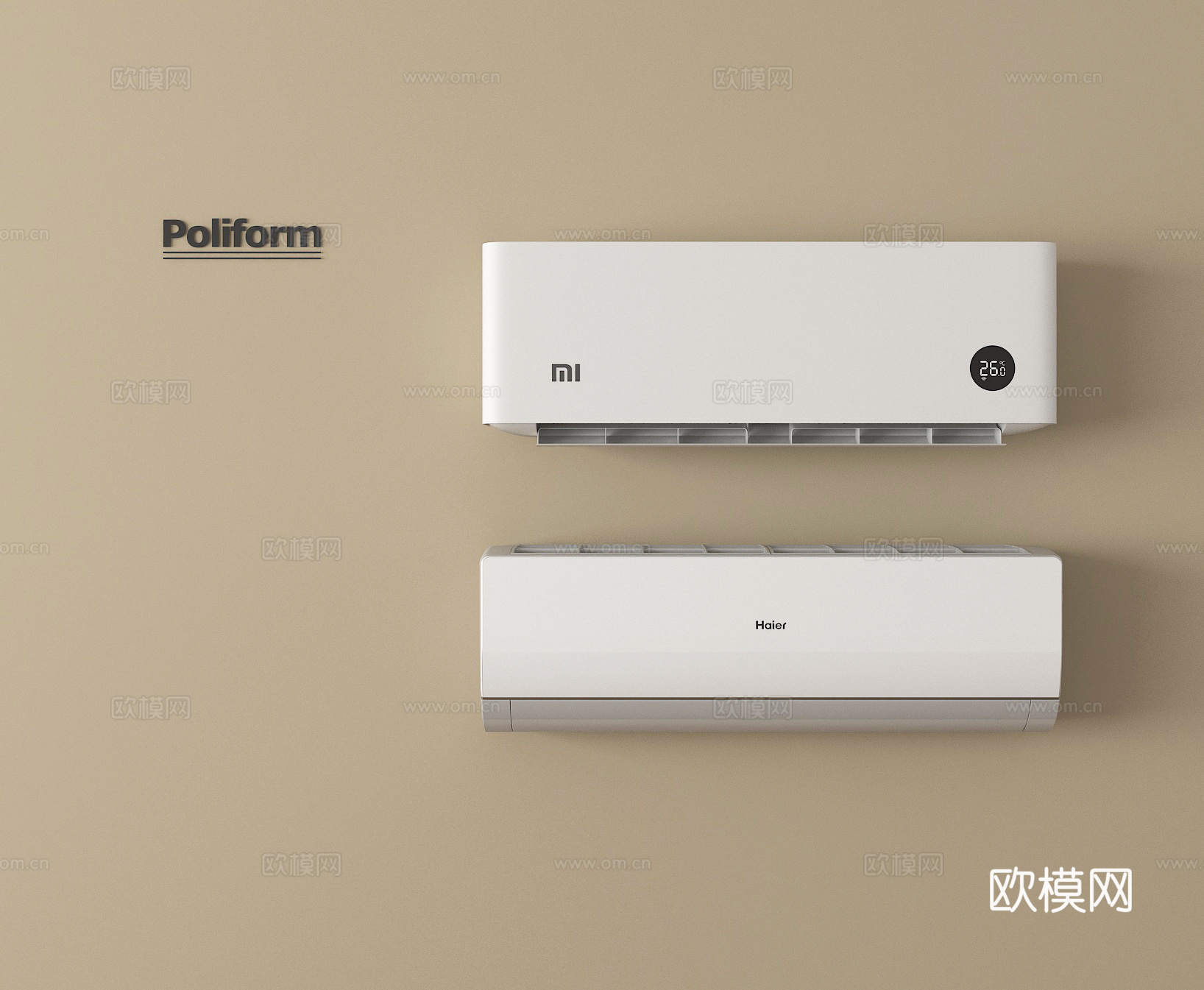 空调 壁挂空调su模型