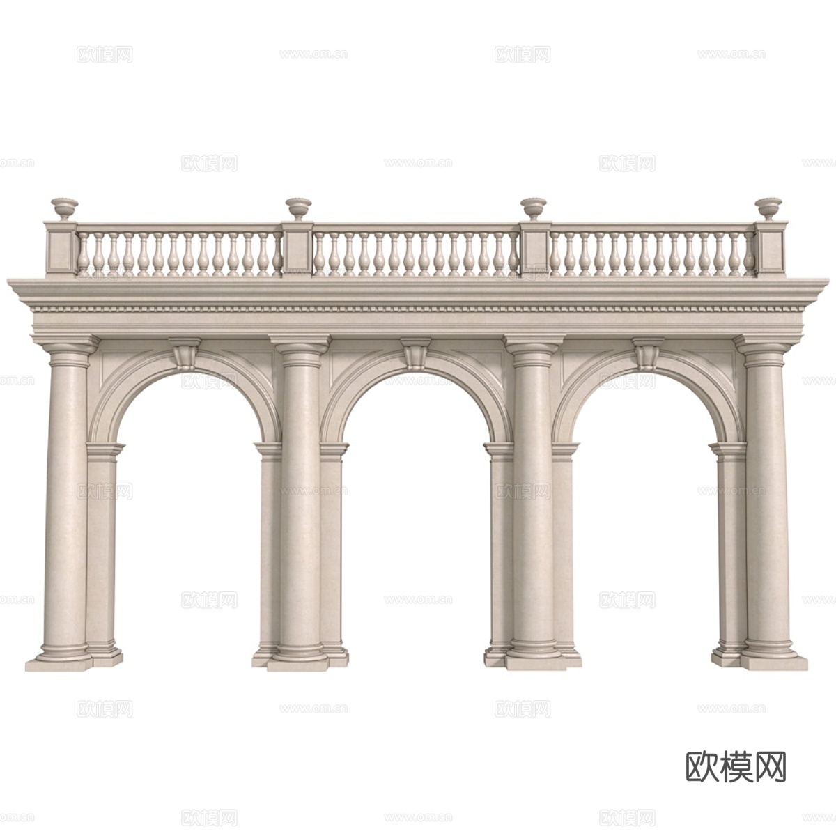 拱形门廊。拱廊3d模型