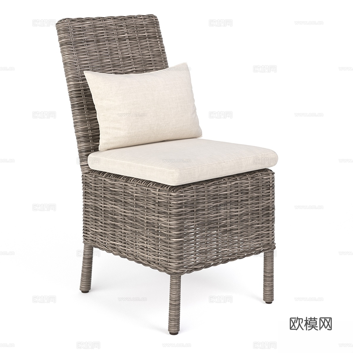 陶器谷亨廷顿藤编椅3d模型下载