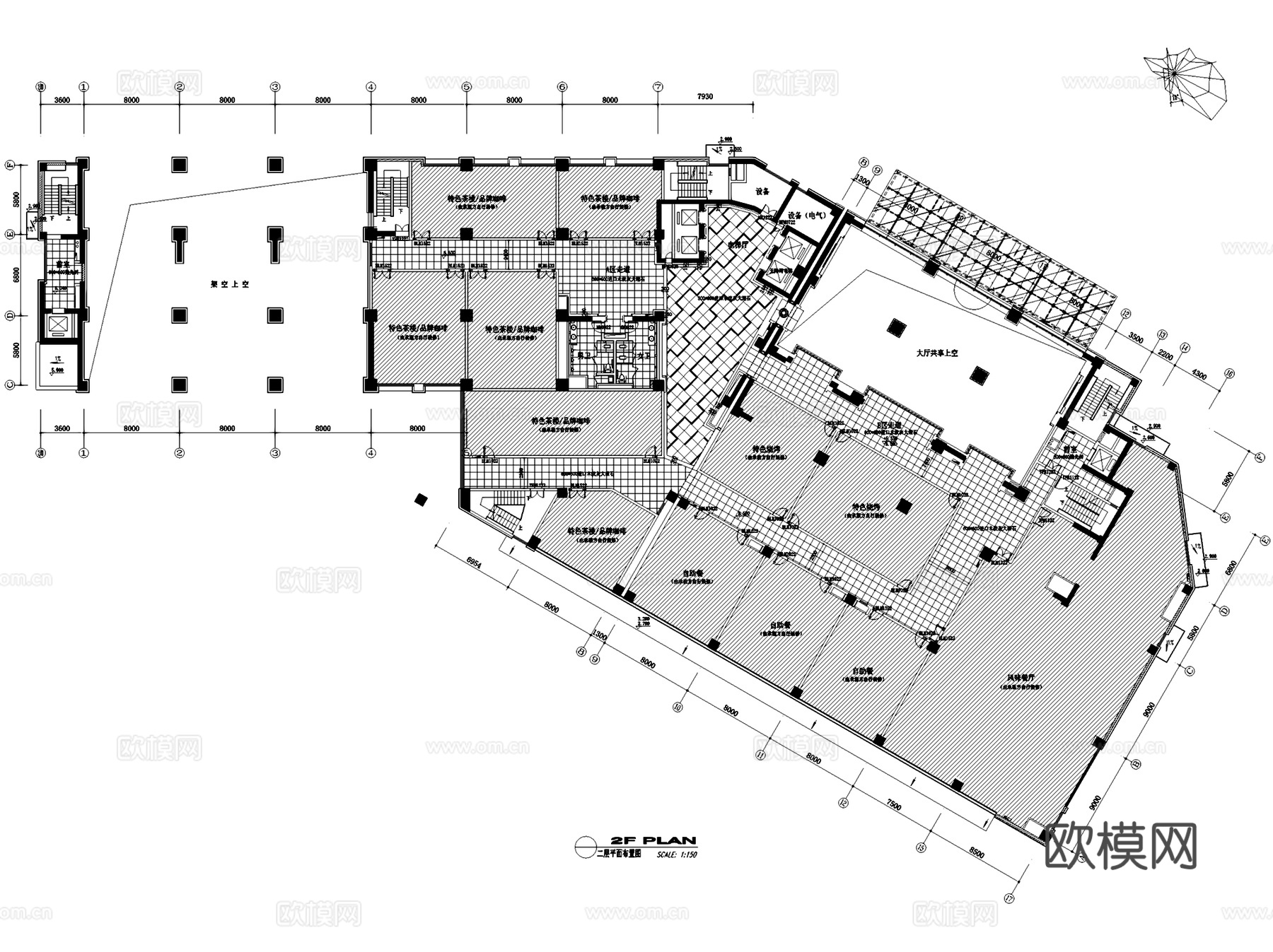 昆山花桥国际商务城酒店公寓室内工装CAD施工图cad施工图