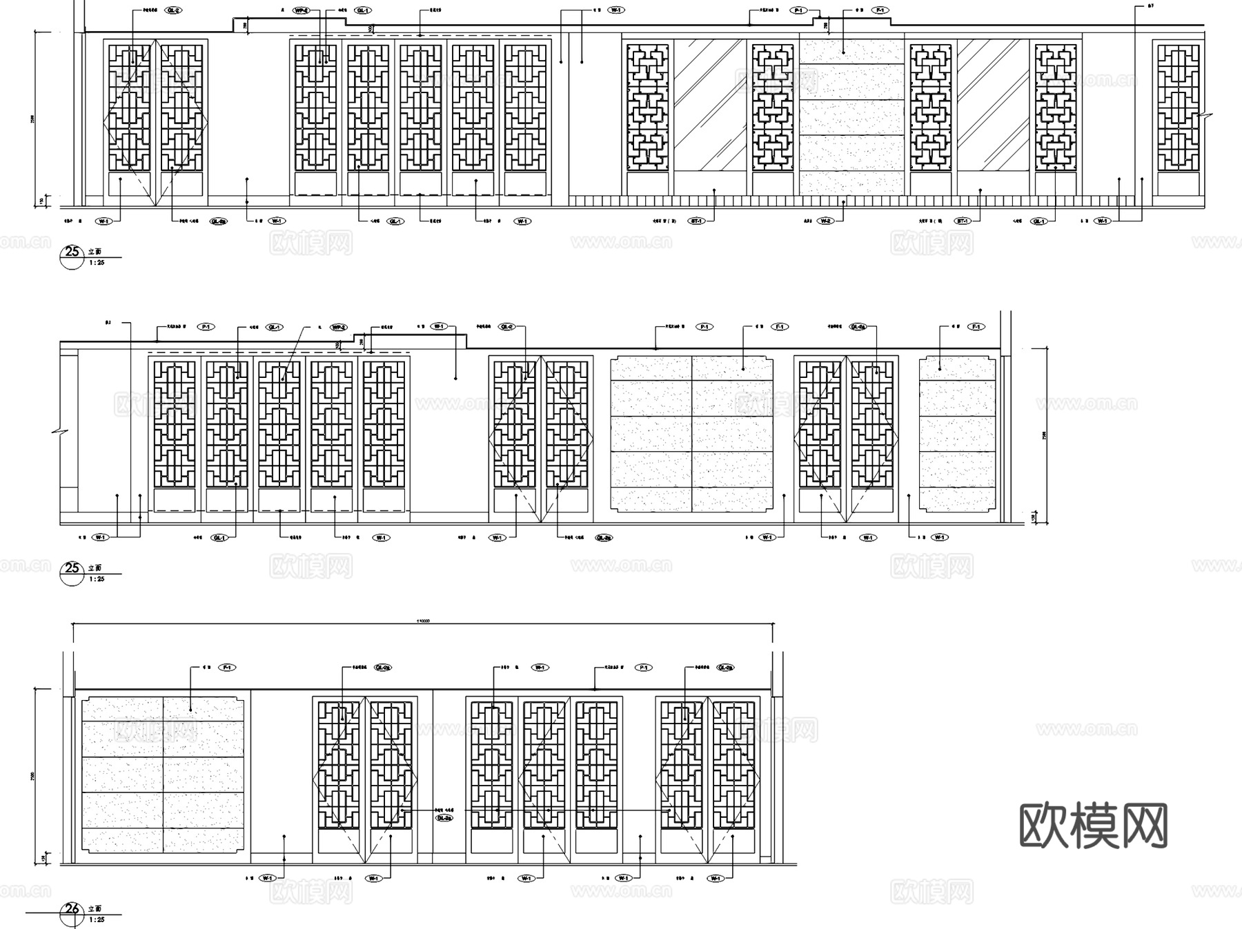 澳门英皇娱乐酒店中餐厅室内工装CAD施工图cad施工图