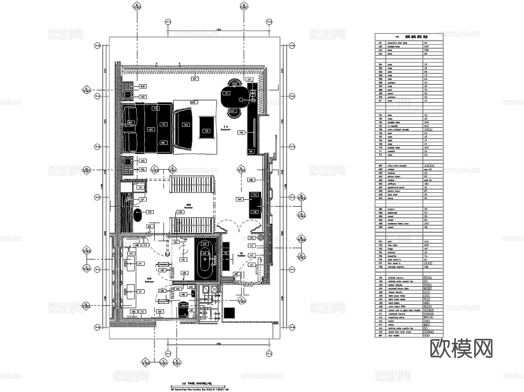 上海华侨城宝格丽酒店室内工装CAD施工图cad施工图