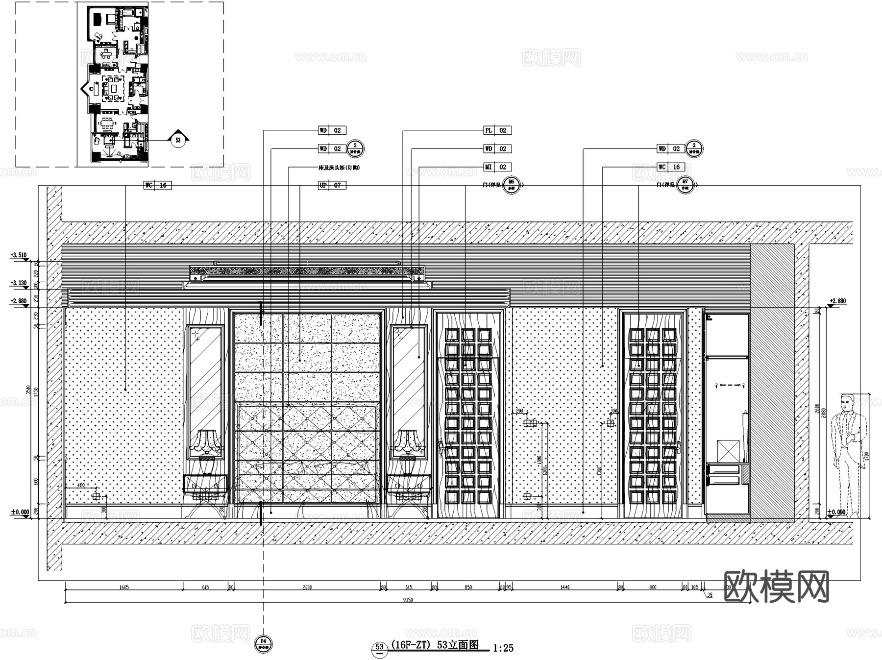大鼎世纪广场戴斯大酒店客房室内工装CAD施工图cad施工图