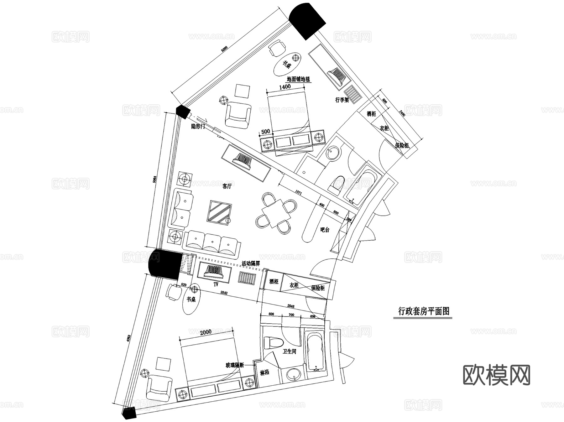 黄埔广场国宾酒店客房室内工装CAD施工图cad施工图
