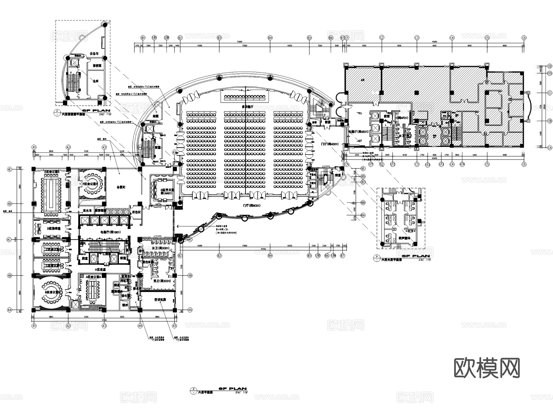 昆山隆祺丽景国际酒店室内工装CAD施工图cad施工图