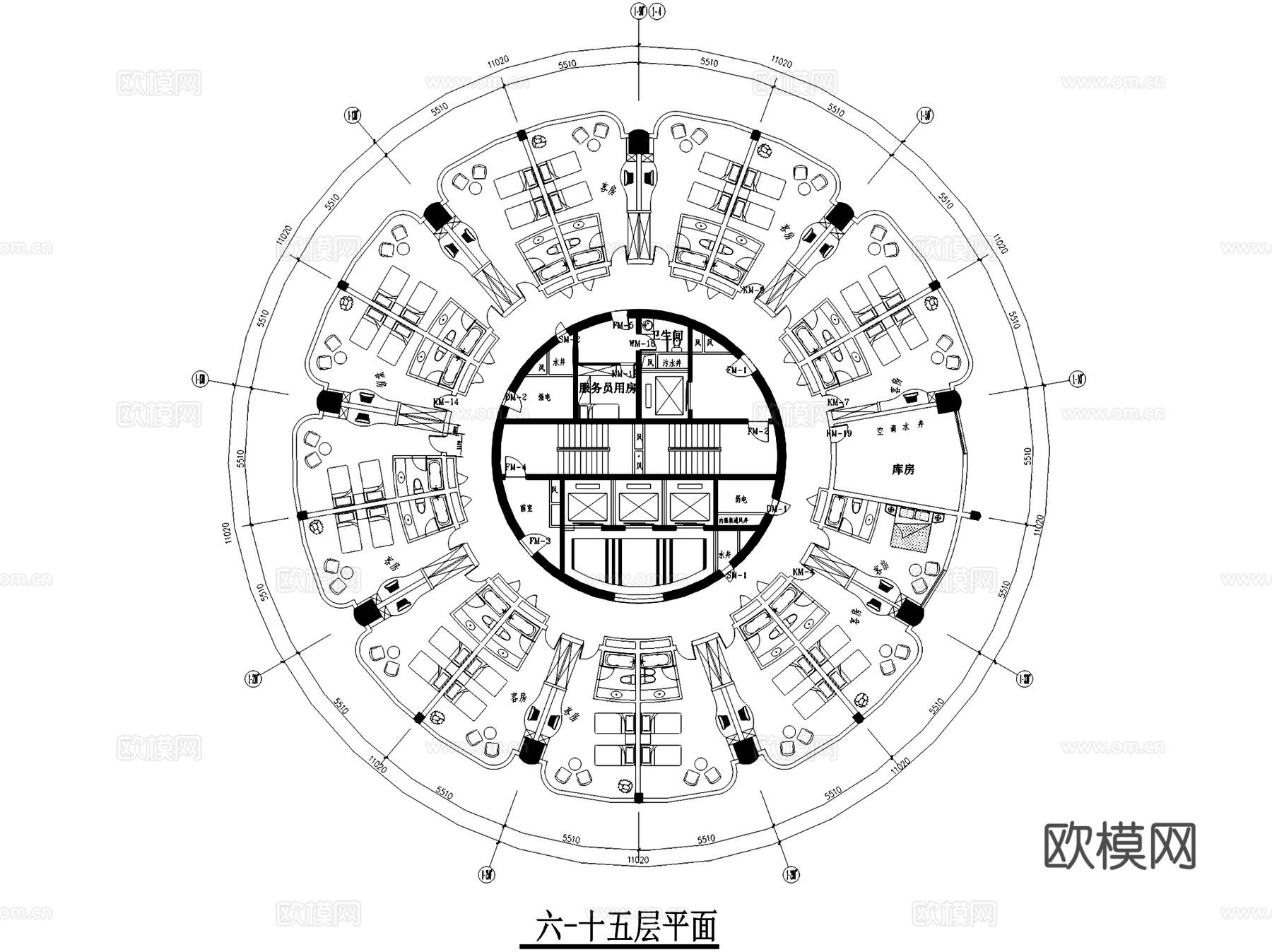 黄埔广场国宾酒店客房室内工装CAD施工图cad施工图
