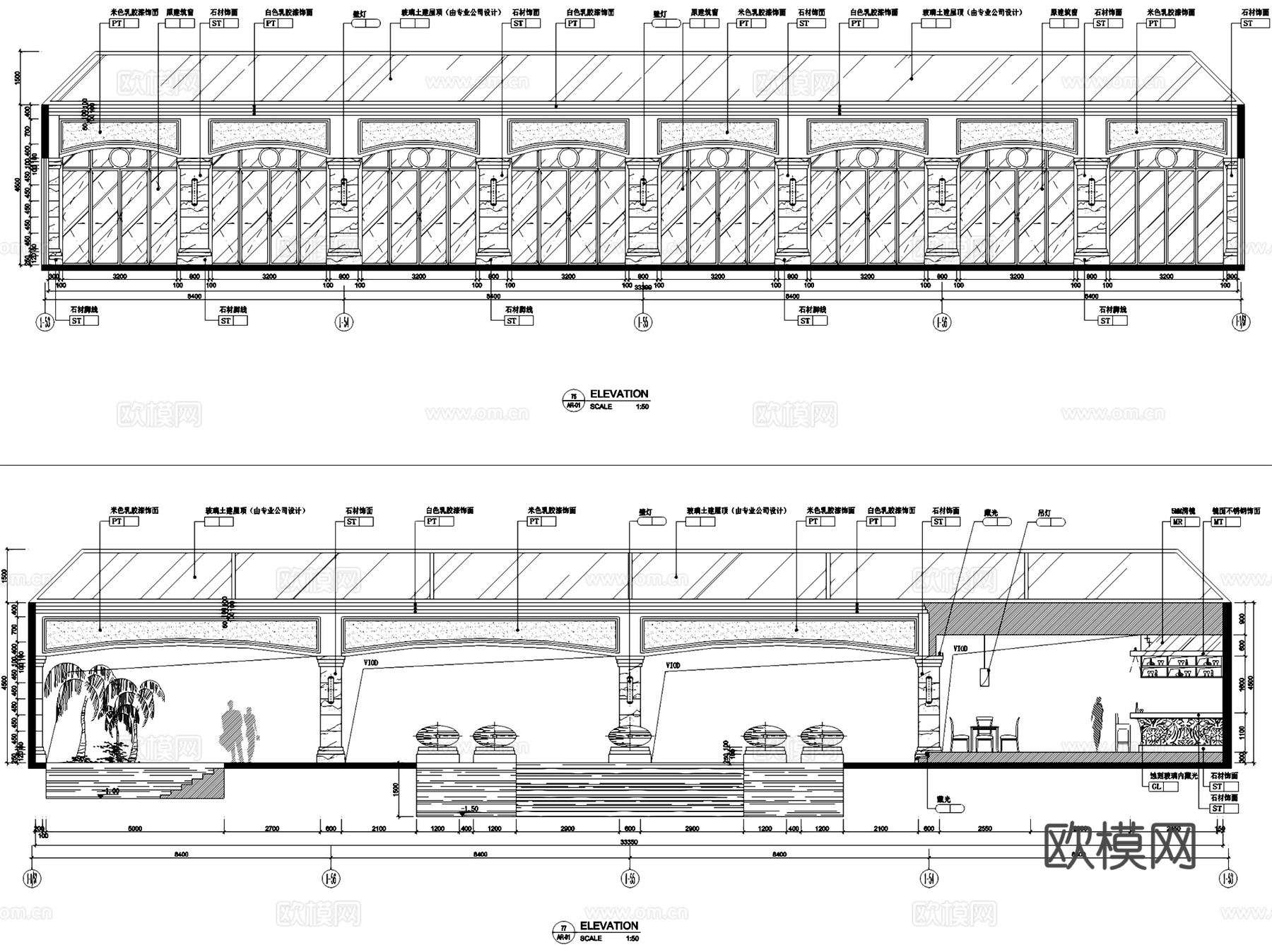 上海佘山索菲特大酒店室内工装CAD施工图cad施工图