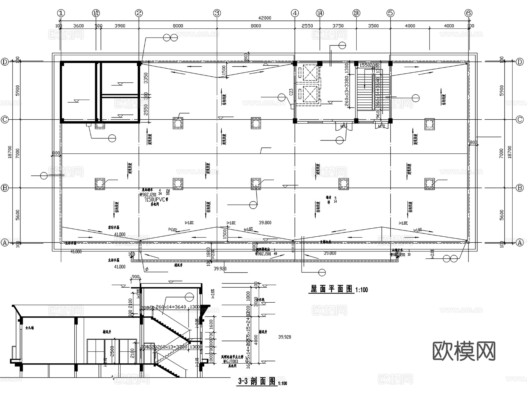 新锦城宾馆酒店建筑CAD施工图cad施工图