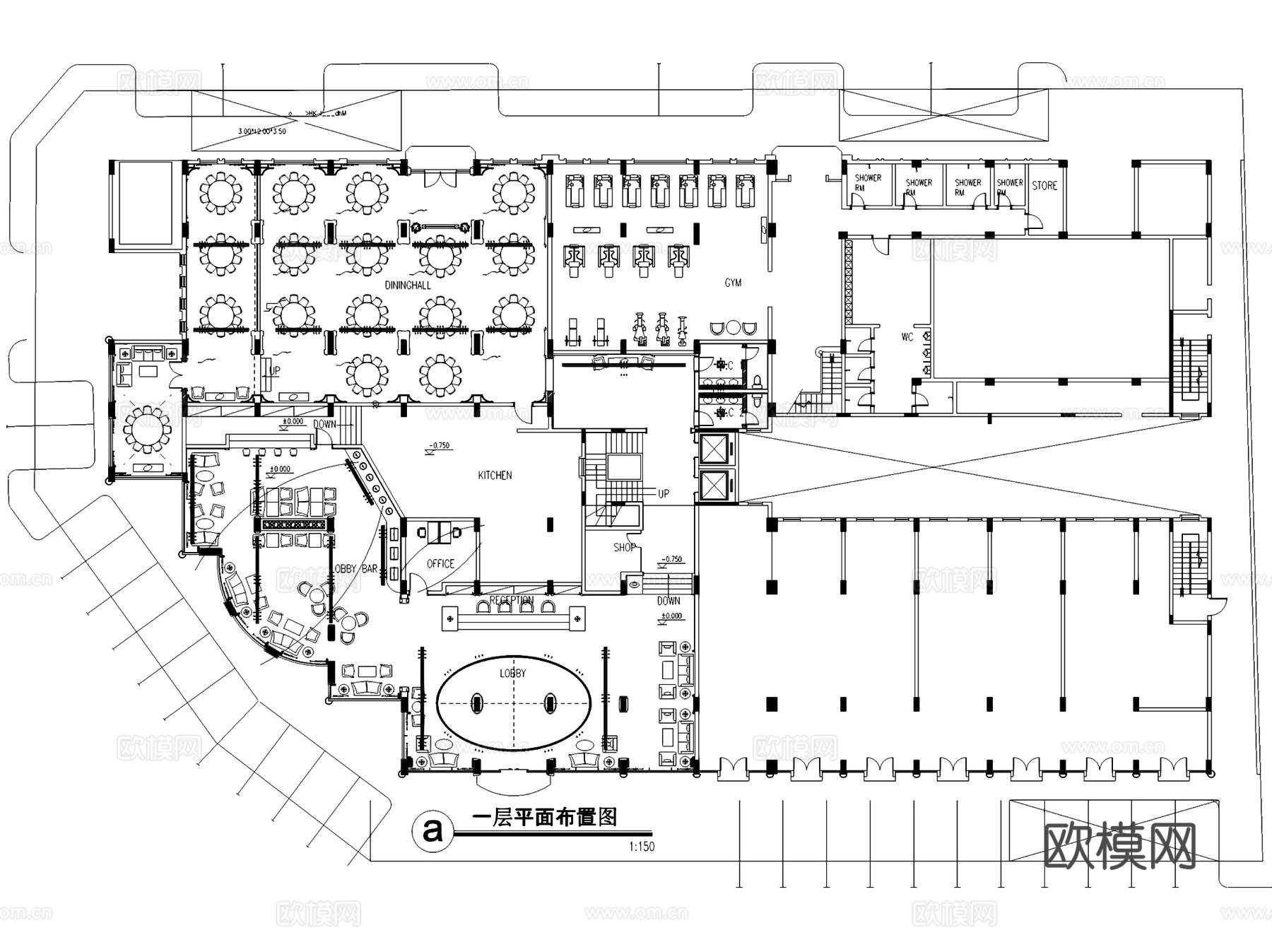沙特TAIF塔伊夫酒店室内工装CAD施工图cad施工图