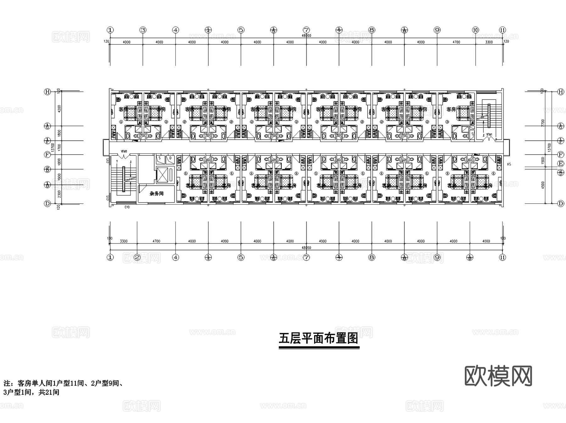 乌镇朋悦假日酒店及外立面室内工装CAD施工图cad施工图