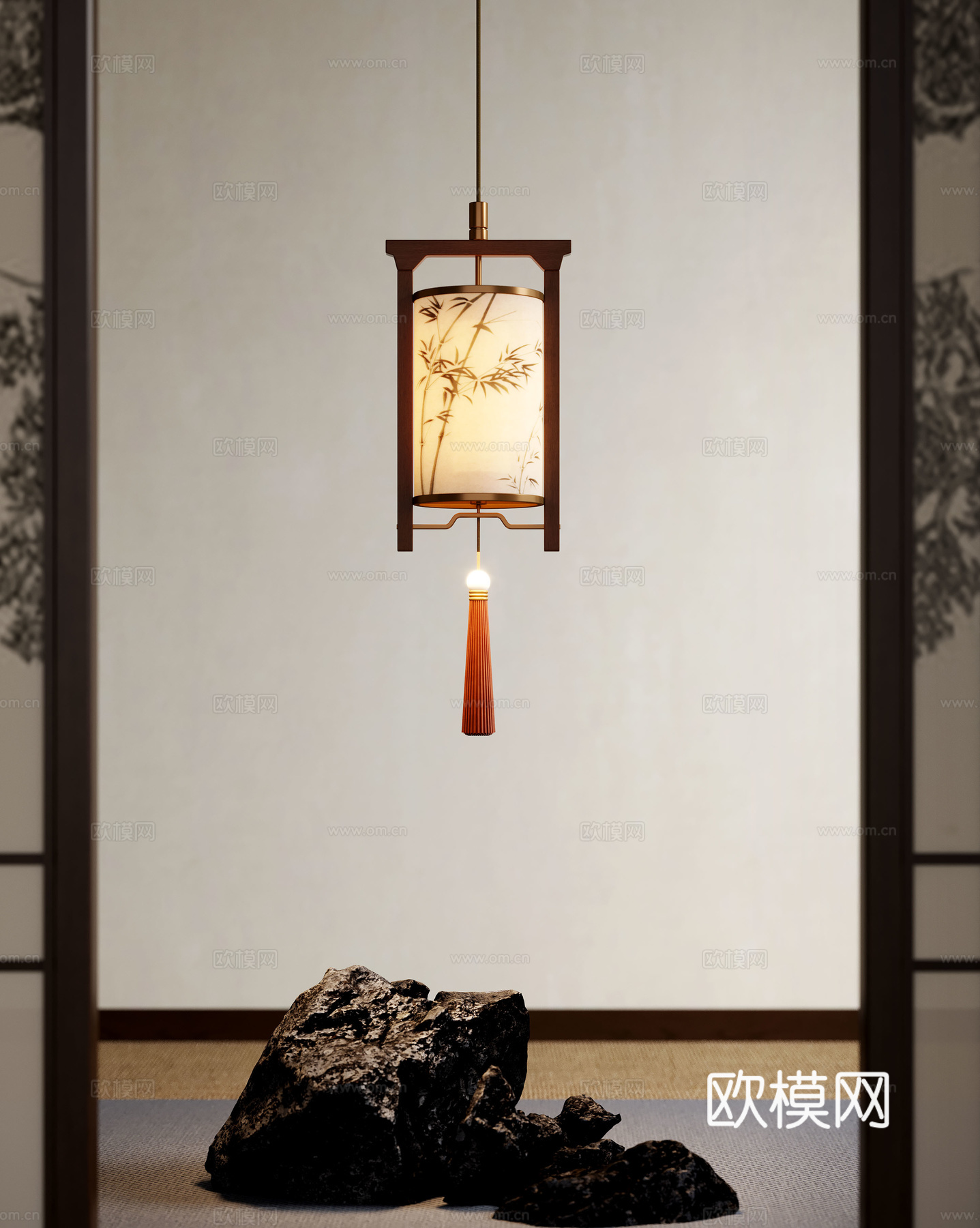 宋式吊灯 吊灯3d模型下载