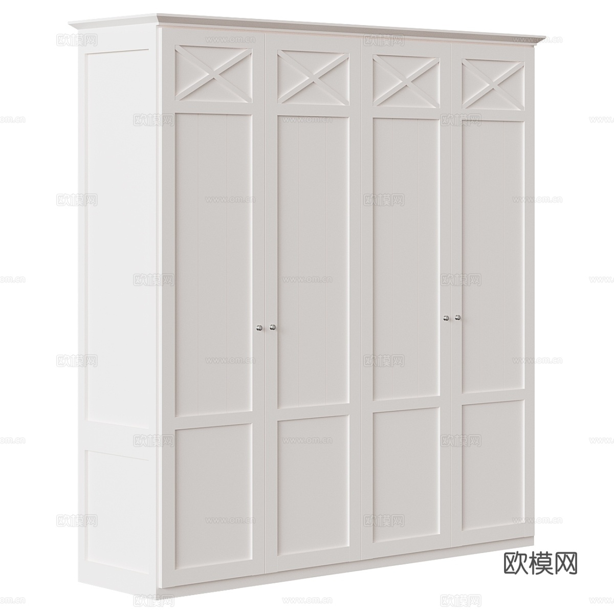 4-door wardrobe Verona 四门衣柜3d模型下载