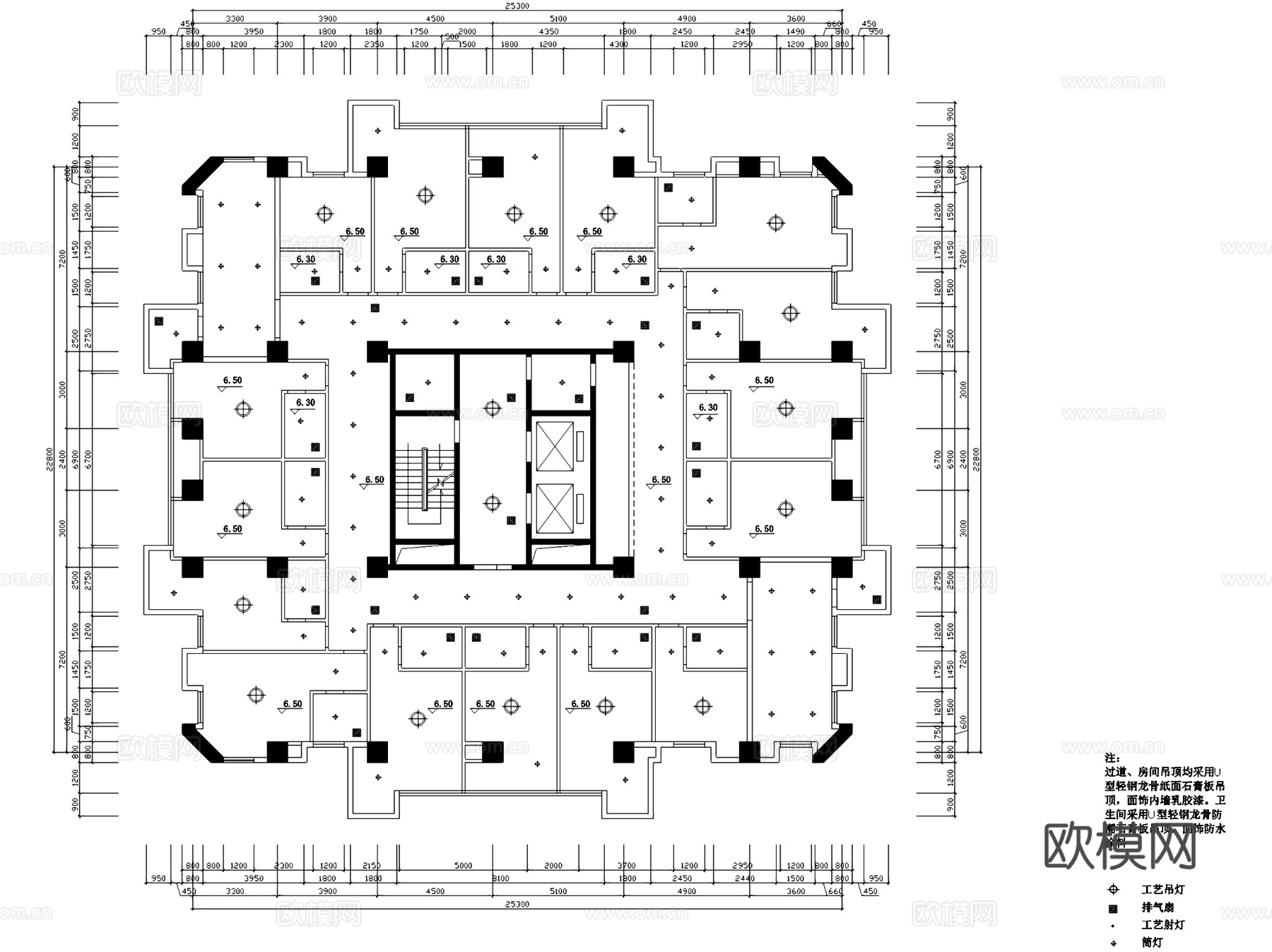 亲江一帆宾馆酒店室内工装CAD施工图cad施工图