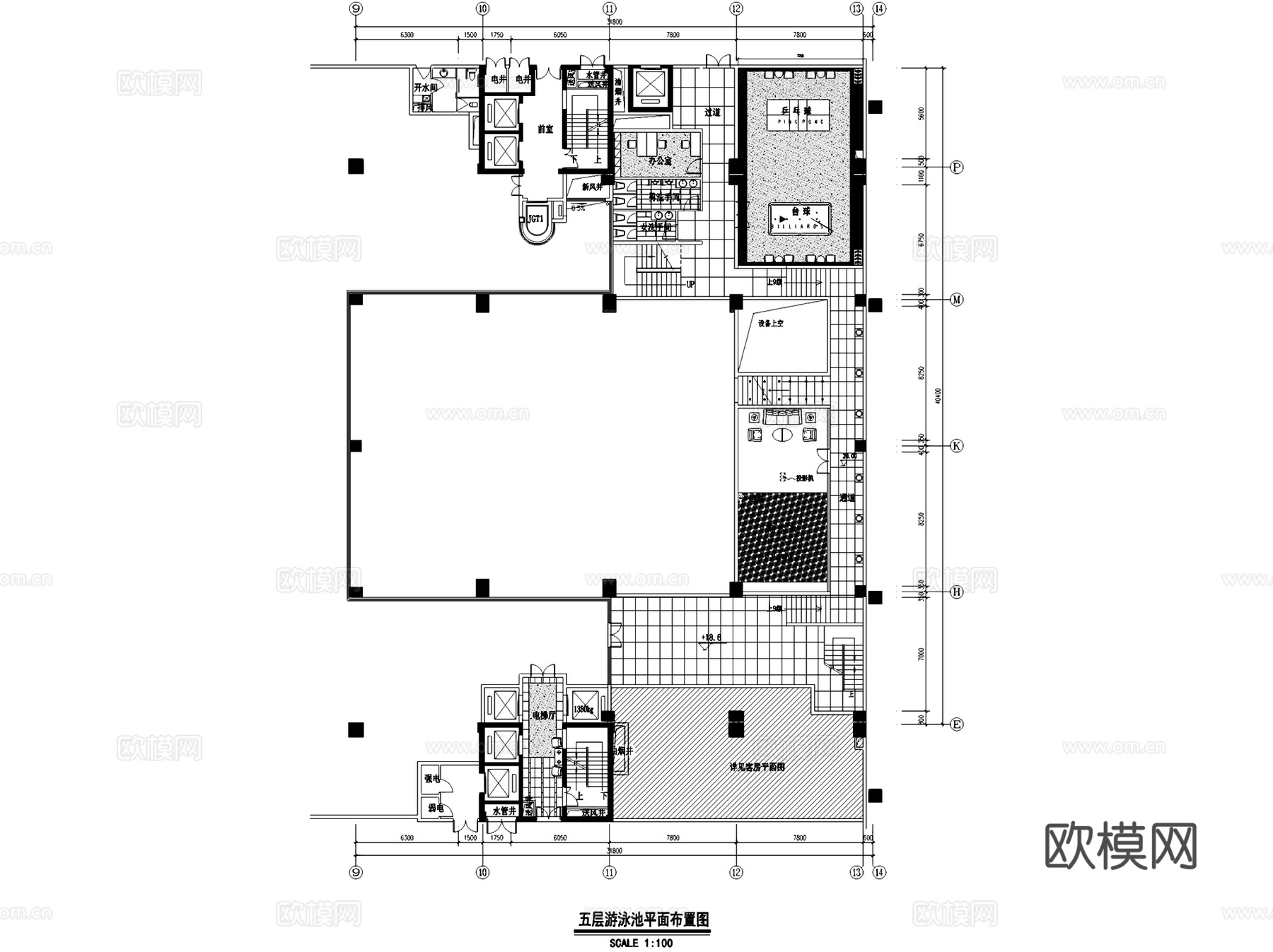 申基会展国际索菲特大酒店室内平面CAD施工图cad施工图