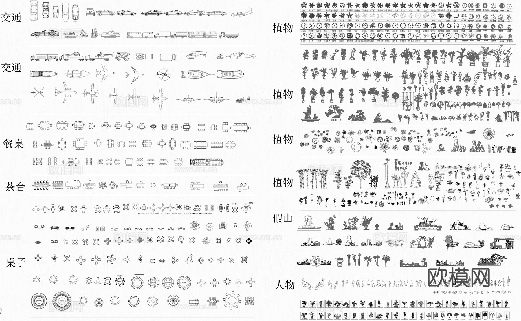 CAD图库cad施工图