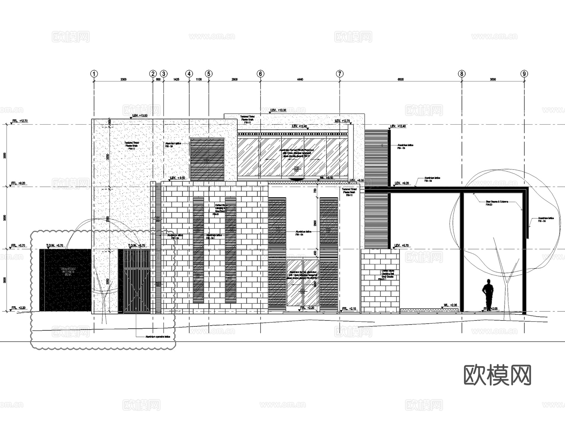 三亚太阳湾柏悦酒店别墅建筑CAD施工图 3套cad施工图cad施工图