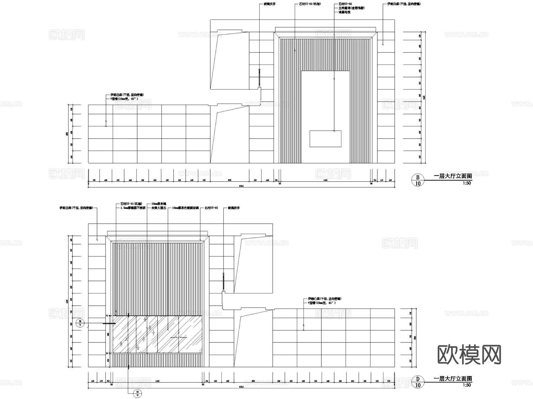 73608部队综合作业楼办公室室内工装CAD施工图整套cad施工图