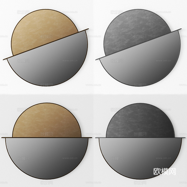 现代镜子 镜子 装饰镜3d模型下载