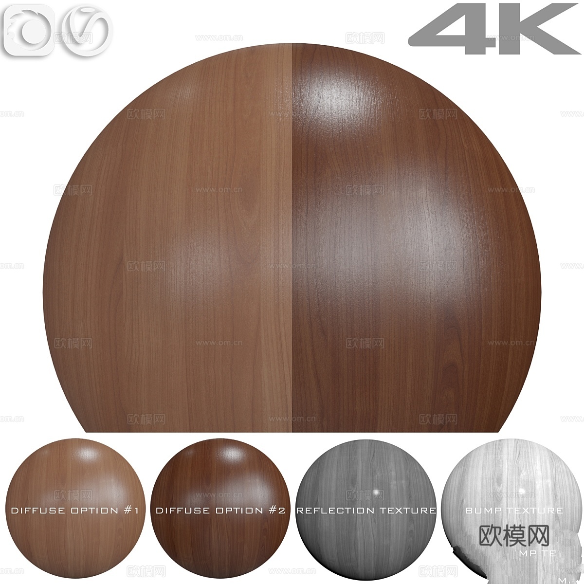 无缝纹理 - 樱桃木3d模型下载