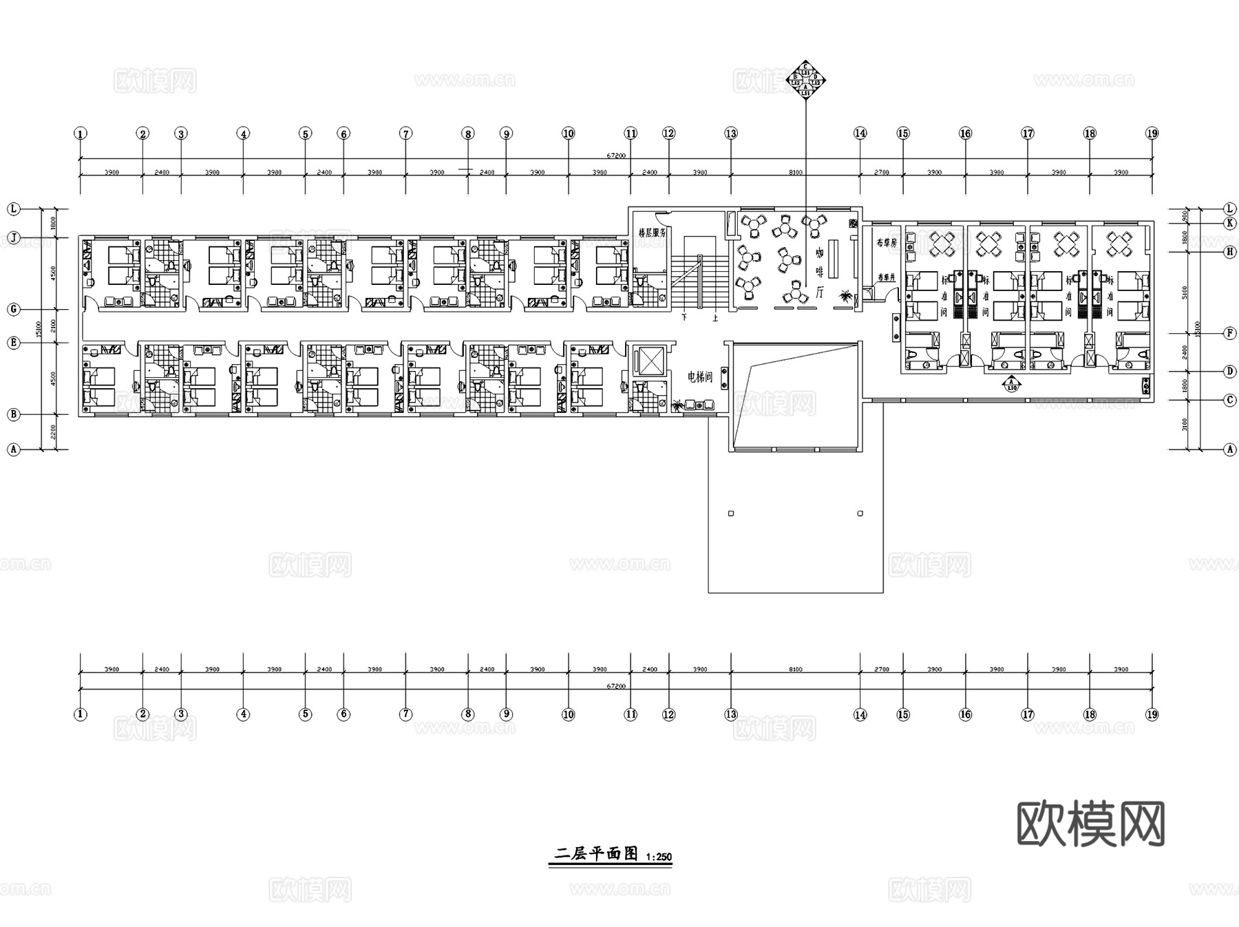 恩施康帝娱乐城酒店室内工装CAD施工图cad施工图