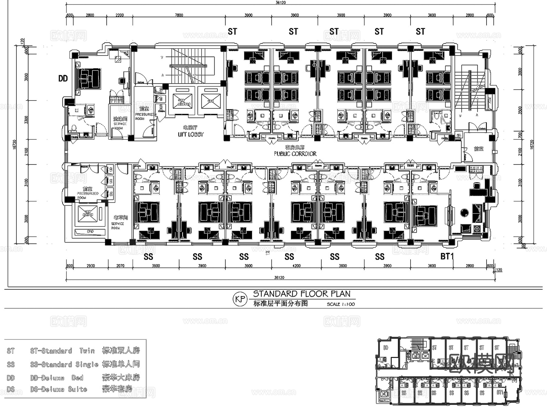 宁波欣达东吴酒店室内工装CAD施工图cad施工图