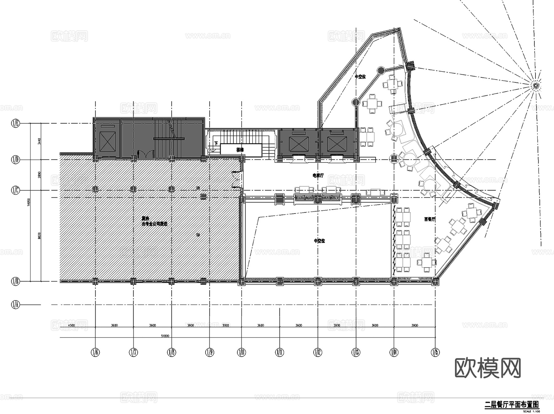 潜江钻石假日酒店一二层公区室内工装CAD施工图cad施工图
