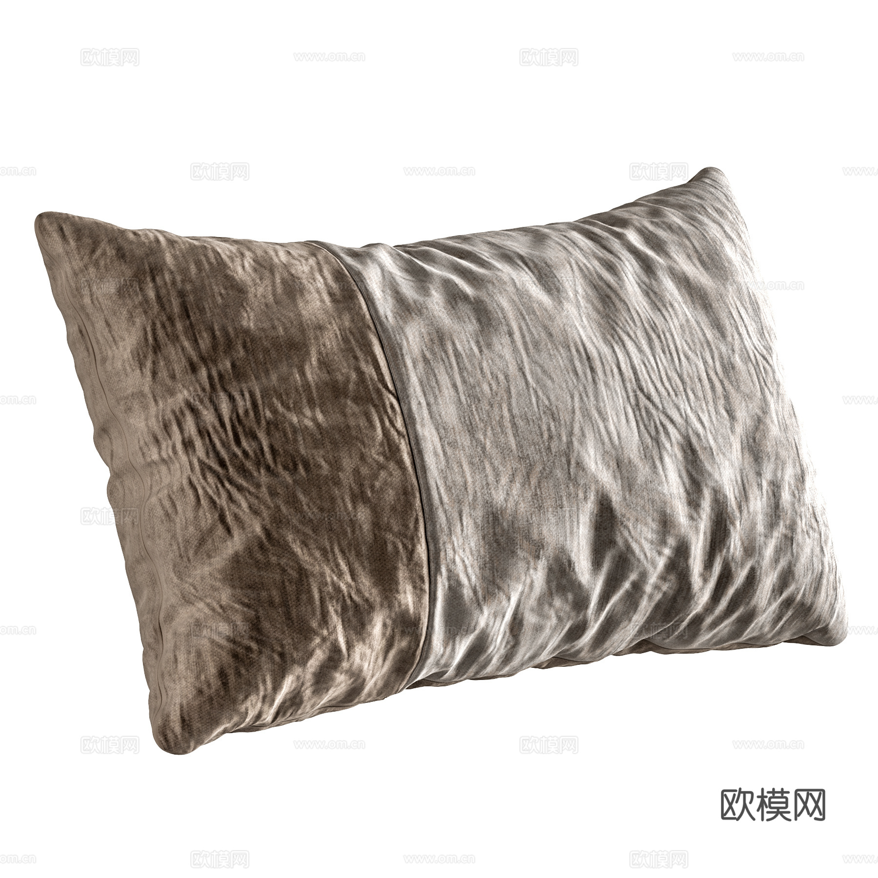 新中式抱枕 长方形抱枕 布艺抱枕su模型