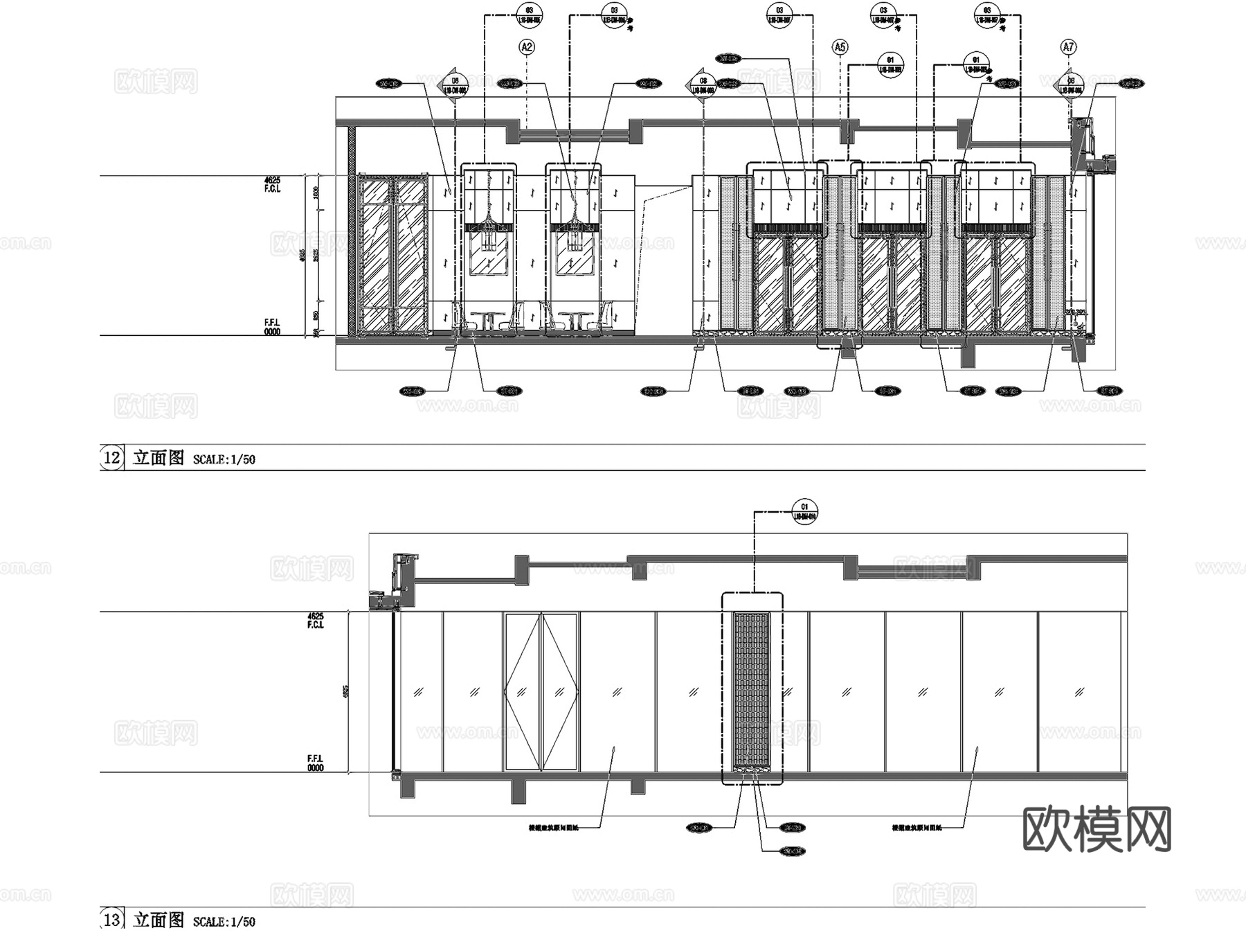 华润惠州小径湾花园艾美酒店公区室内工装CAD施工图cad施工图
