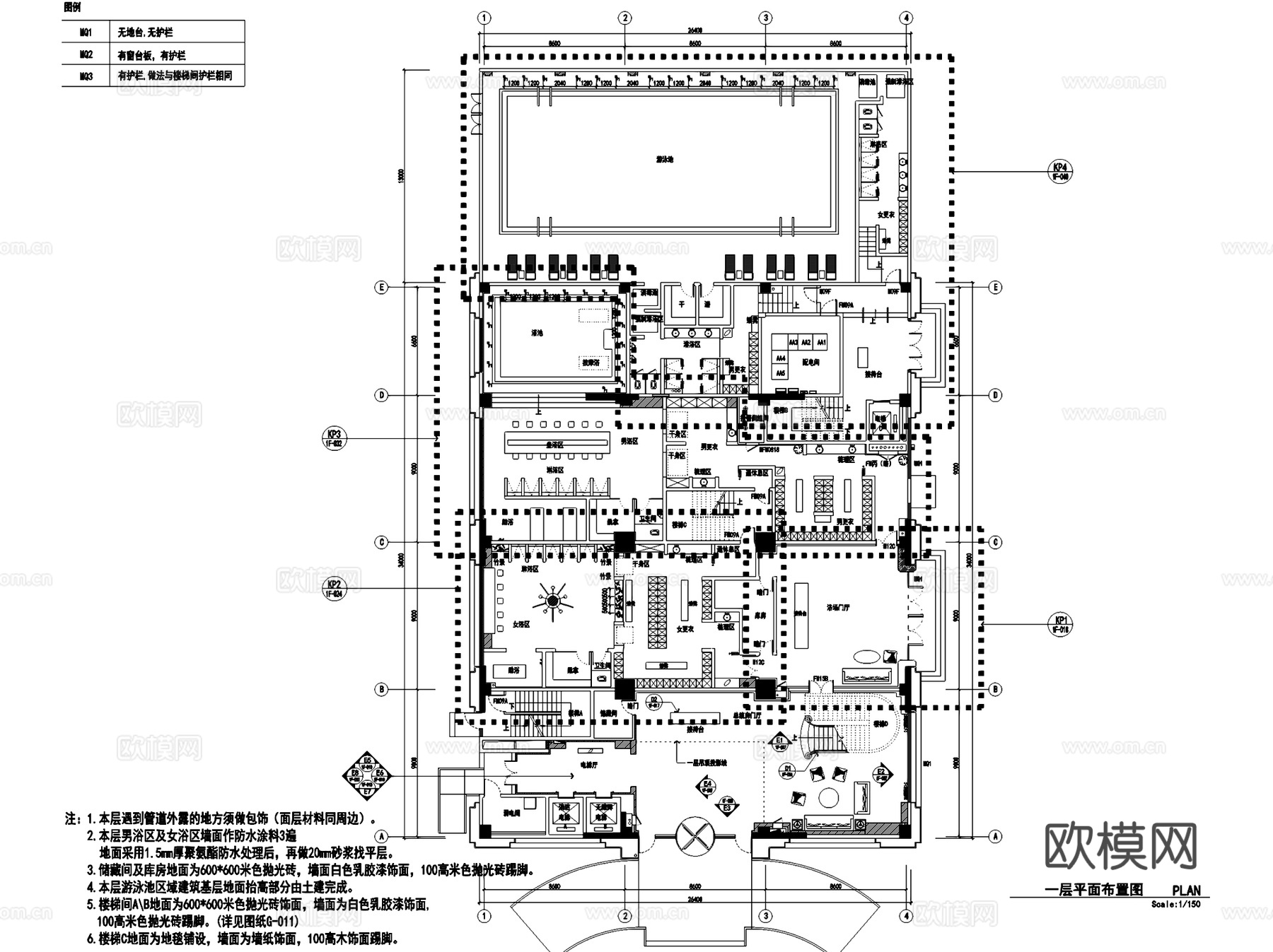 常熟大酒店客房楼扩建室内工装CAD施工图cad施工图