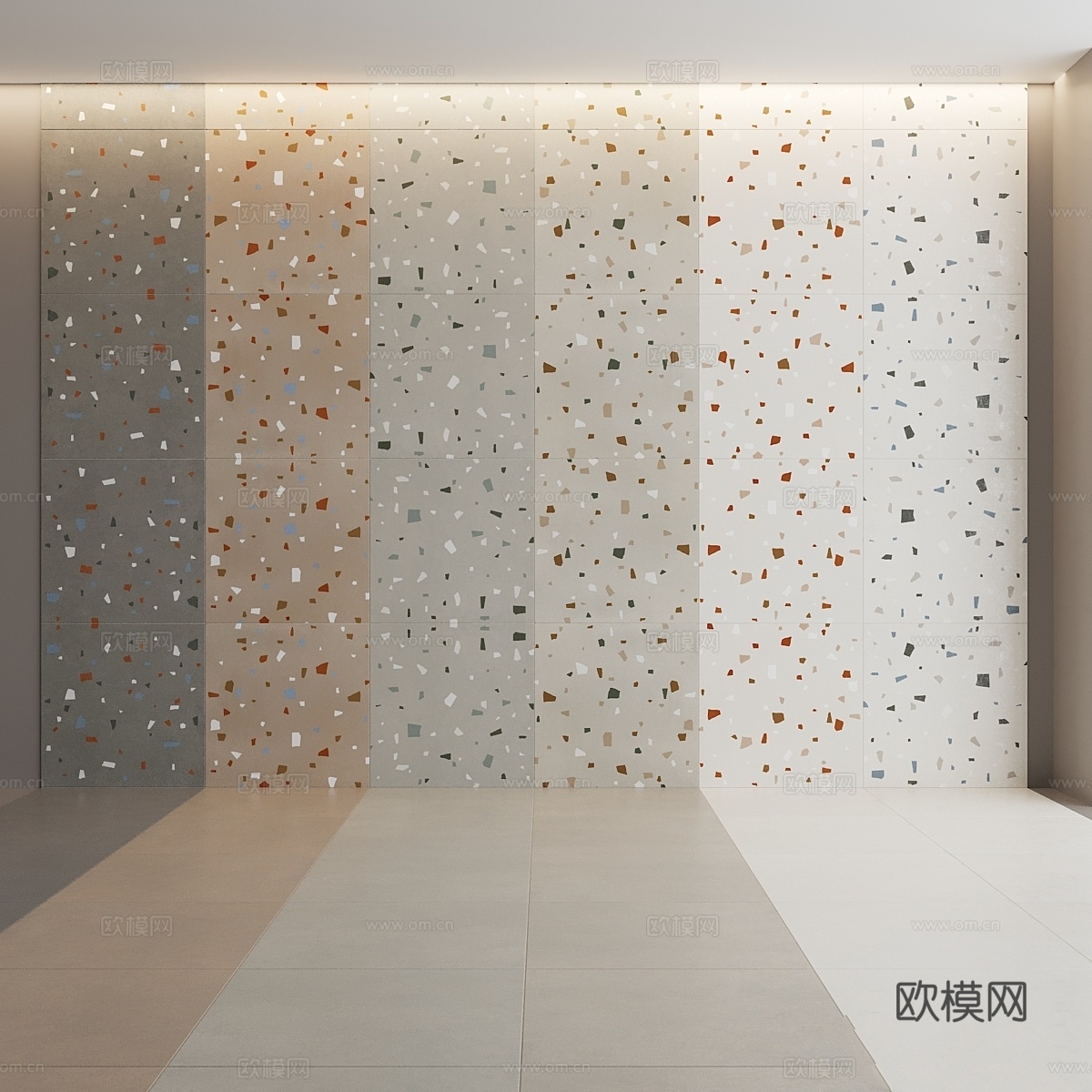 Italgraniti Nuances 水磨石瓷砖 墙砖3d模型下载