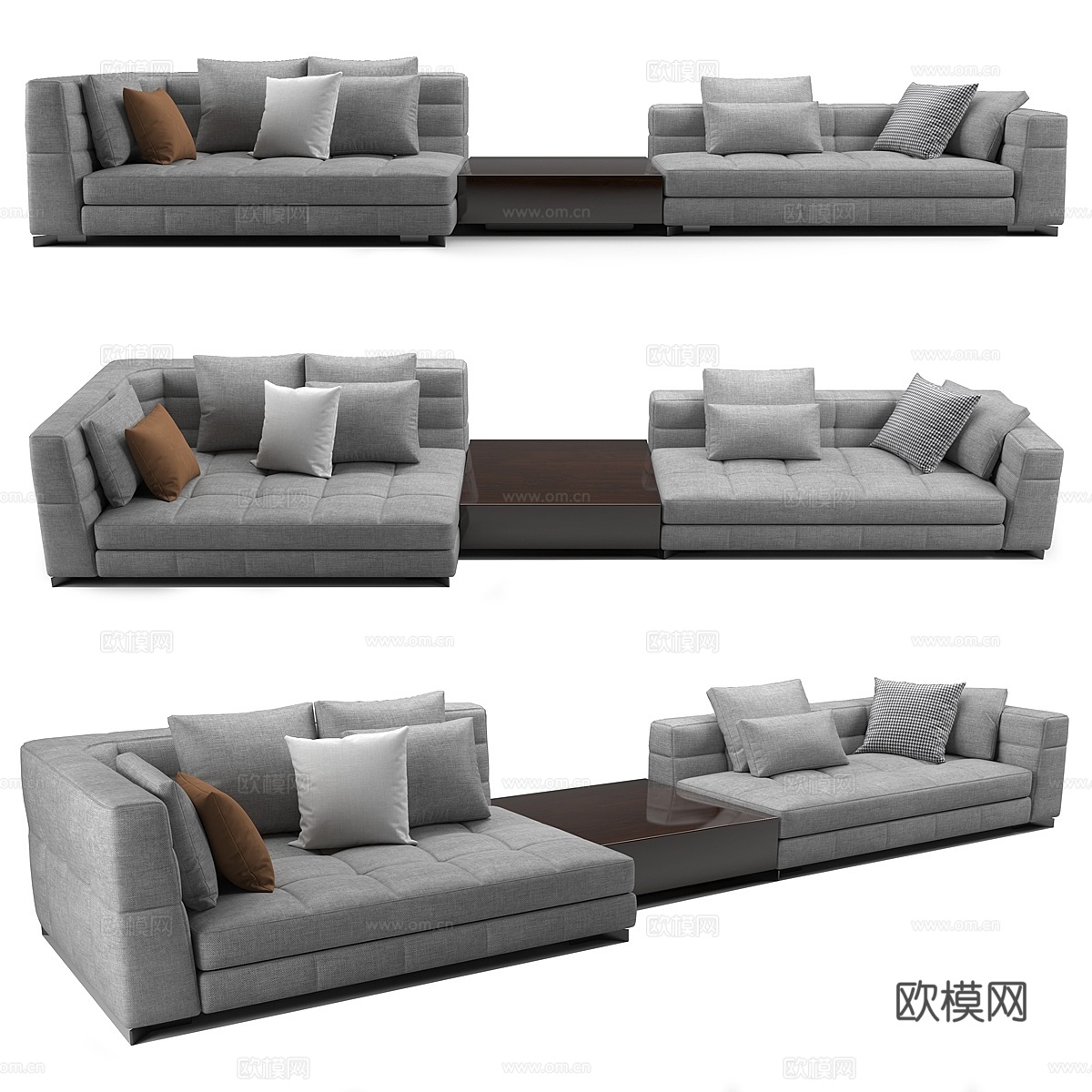 Minotti Blazer布艺沙发3d模型下载