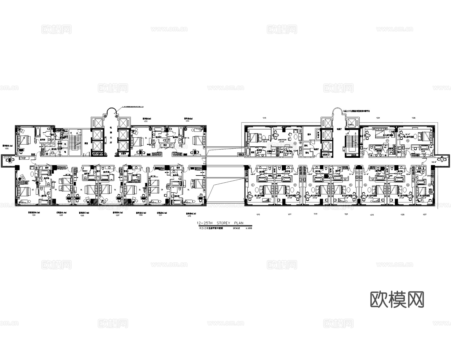 申基会展国际索菲特大酒店室内平面CAD施工图cad施工图