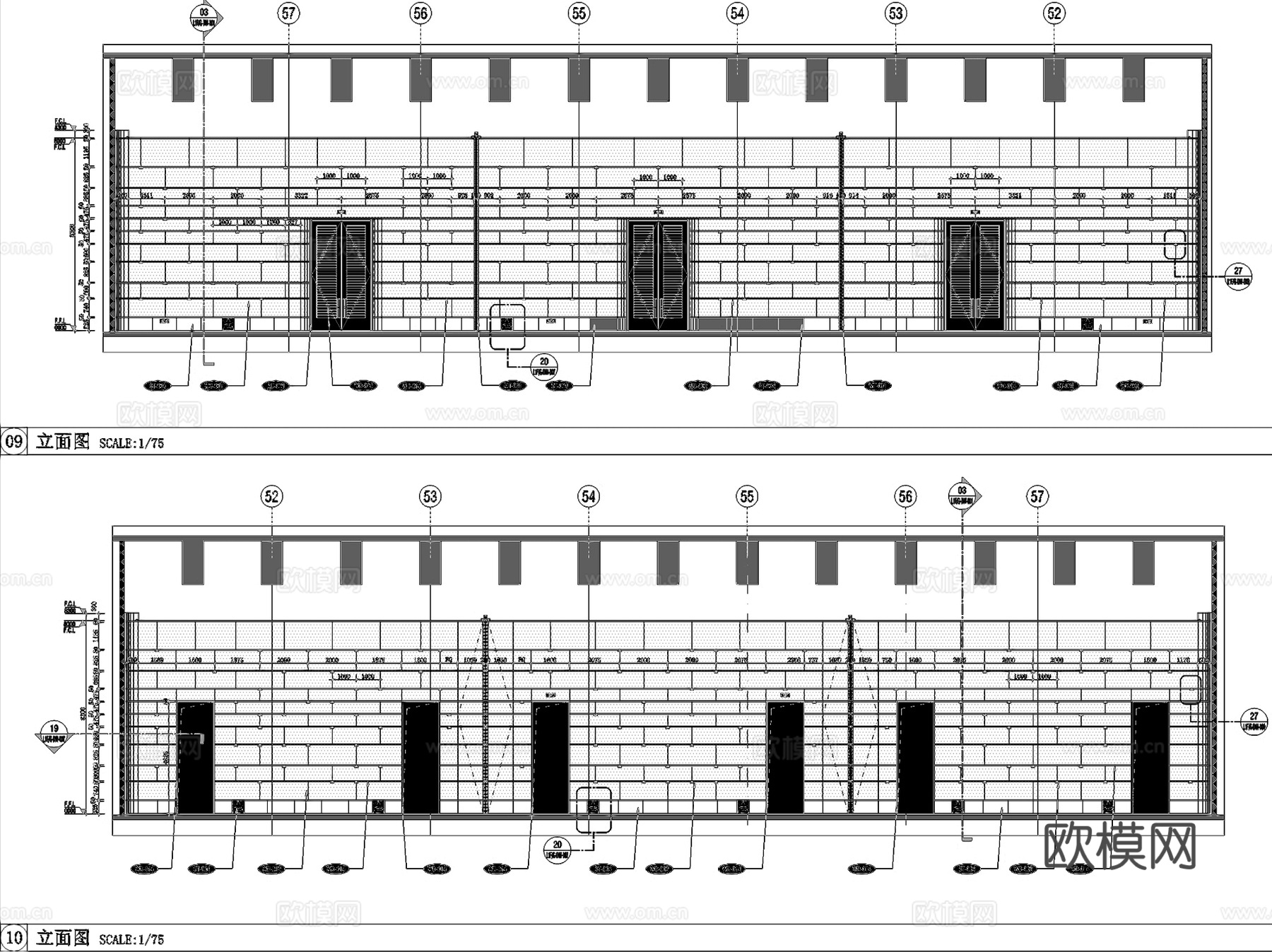 华润惠州小径湾花园艾美酒店公区室内工装CAD施工图cad施工图